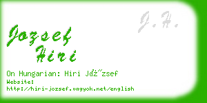 jozsef hiri business card